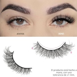 FARRED Pestañas cortas naturales de visón, paquete de 14 pares de pestañas postizas de aspecto natural, esponjosas, pestañas postizas pequeñas, juegos