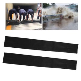 2Pcs 5ft Water Activated Flood Barriers Non Woven Absorbent Double Layer Floor Prevention Bags for Home Door Garage Basement 20x150