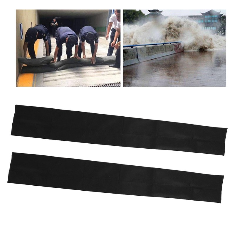 2Pcs 5ft Water Activated Flood Barriers Non Woven Absorbent Double