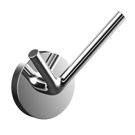 Emco Round Wall Mounted Double Hook Easy Care Aluminium 2 Towel Hanger Elegant Towel Hook Screw In Chrome