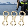 300PCS Carp Fishing Wire Eyes Sinker Steel Alloy Screw Leads