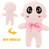 Veemoon Blank Plush Doll, 20CM Unfinished Rag Doll for DIY