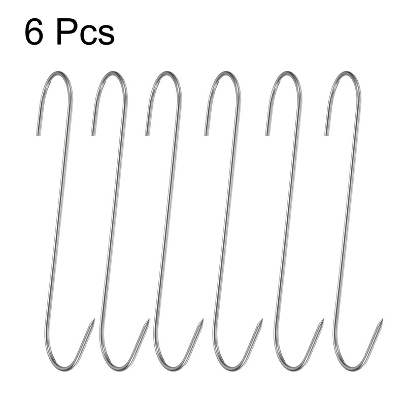 sourcing map 4pcs 7" Meat Hooks 304 Stainless Steel Butcher