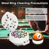 NURATIT Billiard Ball Cleaner Kit - 2-in-1 Wool Felt Pads