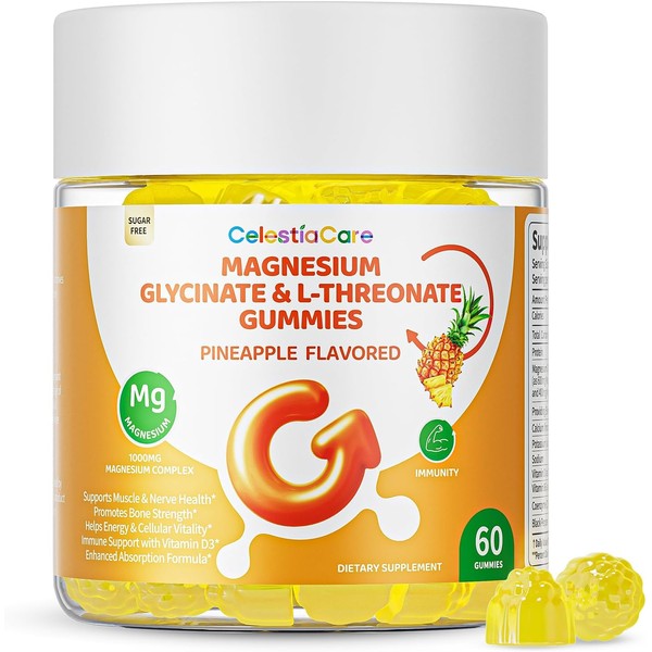 Magnesium Glycinate & L-Threonate Gummies – High Absorption Complex for