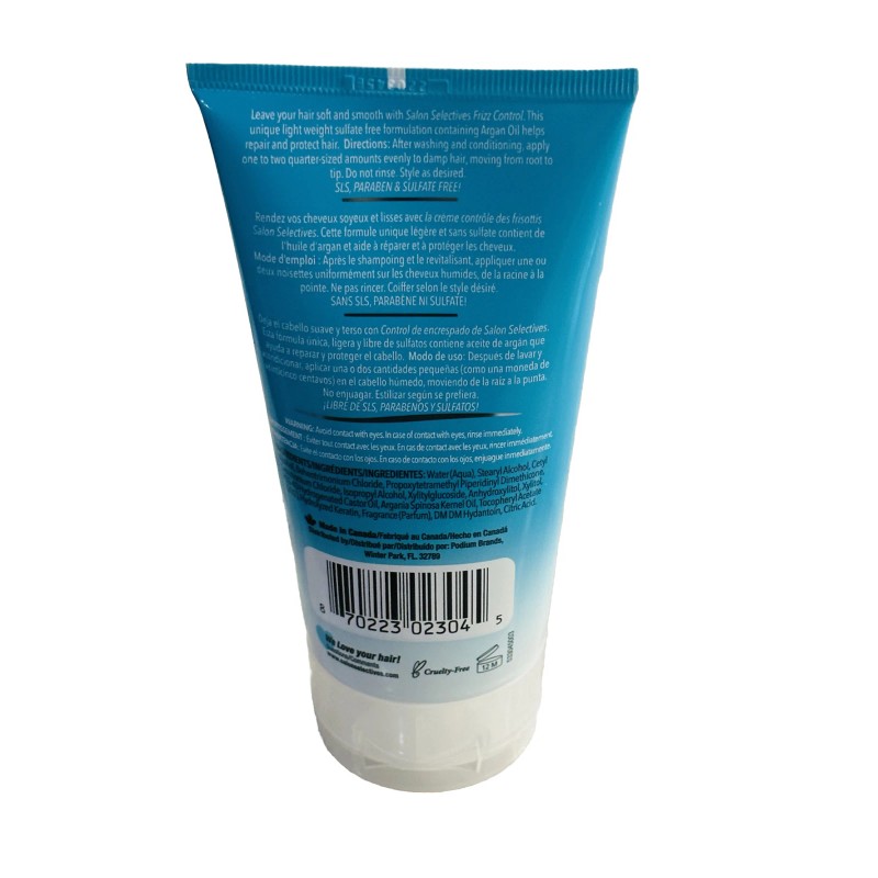 SALON SELECTIVES FRIZZ CONTROL Leave-In ARGAN OIL Smooth+Protect Hair-SHIP N