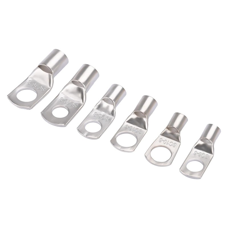 Pack of 150 Cable Lugs Terminal Plugs Tin-Plated Copper Crimping