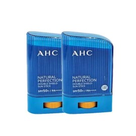 AHC 내추럴 퍼펙션 더블 쉴드 선 스틱 22g 2개 파란 AHC Natural Perfection Double Shield Sun Stick 22g 2PCS Blue