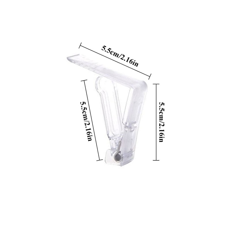 Pack of 4 Tablecloth Clips, Transparent Plastic Clips, Adjustable High