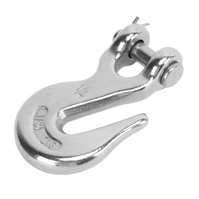 Marine Boat Slip Lifting Hook 1/4in 1000lbs Load Bearing Capacity