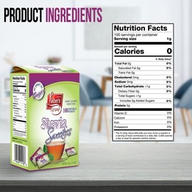 Lieber’s Stevia Packets Zero Calorie Sweetener, Kosher For Passover, 100 Count