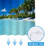 YISURE Shower Curtain Sea Beach 180 x 180 cm, Ocean