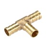 sourcing map 12mm or 1/2" ID Brass Barb Splicer Fitting,T-Shaped