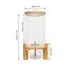 HAPPCUCOE Grain Dispenser Multigrain Storage Jar Clear Glass Rice Flour