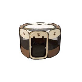 Etna Portable Foldable Pet Playpen For Dogs, Paw Print - Indoor and Outdoor Use, Medium/Large Sized Pets - Pop-Up, Traveling, Kennel Design, Ideal for Keeping Pets Safe and Secure - 36 x 23 Inches