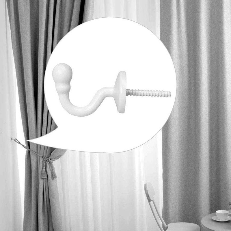Haidong 2 Pairs European Style Curtain Hook Black Curtain Holdback