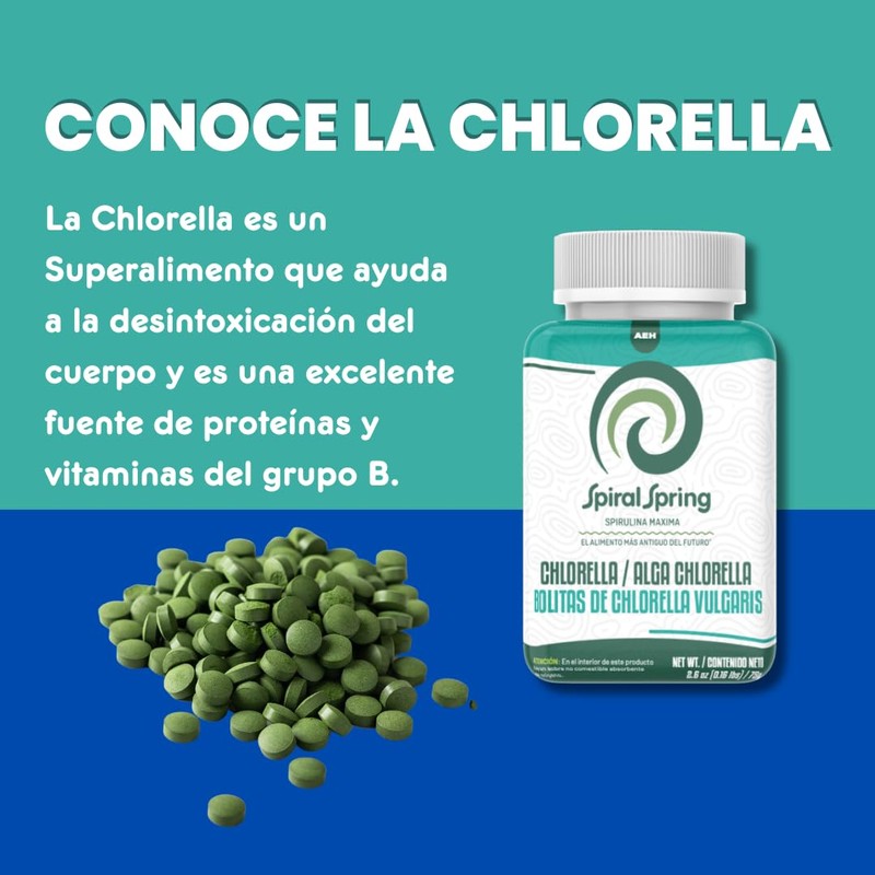 Organic Chlorella Algae 100% Natural, Jar with 75 Grams in