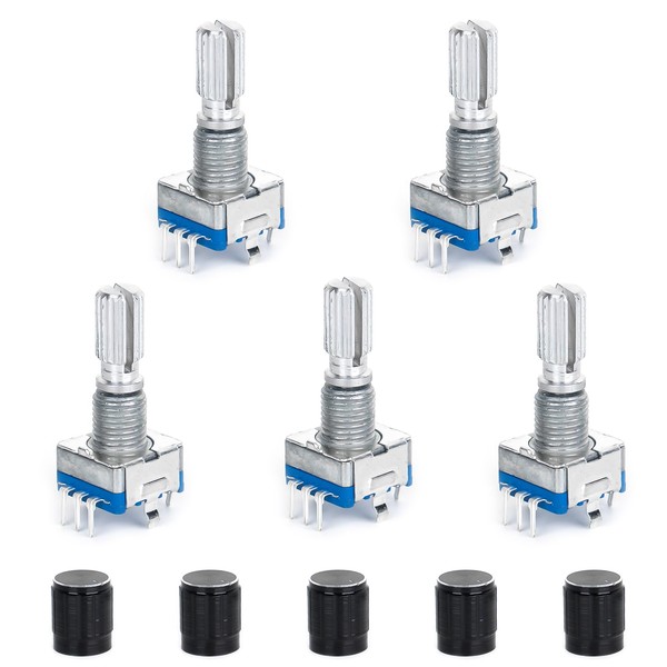 SCOOYUCK 5 pieces rotary encoder EC11 5 pin encoder module,