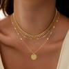 Cuzmly Layered Gold Necklaces for Women, 14k Gold Plated Stackable