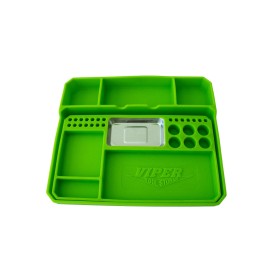 The Original Pink Box / Viper Tool Storage 2-Piece Silicone Flexible Parts Tray Set with Magnetic Insert - Green
