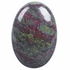 Lovionus89 Dragon Bloodstone Worry Stones, Natural Oval Palm Tree Bag