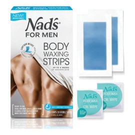 Nads Kit Tiras De Cera Para Depilación Corporal Para Hombres