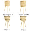 Woven Flower Pot Faux Rattan Planter High Living Room Floor
