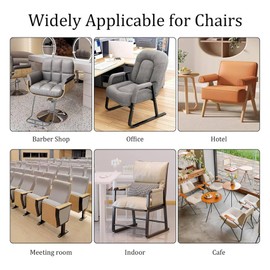 Aswalling 8 Pack Salon Chair Cover Protectors,Clear Square Hairdressing Chair Back Covers for Fits Most Standard Chairs