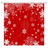 FILMILIL Red Merry Christmas Shower Curtain Winter Snowflake Snow Xmas