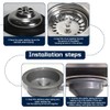 KQWVZ Stainless Steel Strainer Basket Valve, Kitchen Sink Drain Set,