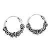 WINDALF Kiana Jewellery Hoop Earrings Diameter 12 mm Vintage Silver