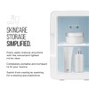 Mini Refrigerador con Espejo, Capacidad 4 Litros, Color Blanco, Modelo