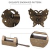 Antique Chinese Locks with Key & Latch Hasp Set, Vintage