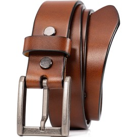 WOLFANT Thicken Heavy Duty Mens Work Belt,100% Italian Full Grain Real Solid Leather
