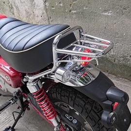Fsdatongdazi Motorcycle Steel Rear Carrier Luggage Rack Fit for Monkey 125 Z125 (Chrome)