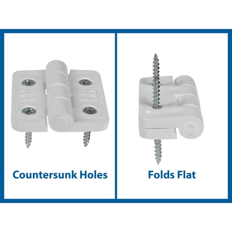 Outwater Plastics: 2'' x 2'' Polypropylene Butt Hinge | White