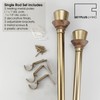SKYPLUS LIVING Modern Style Single Curtain Rod Set with Antique