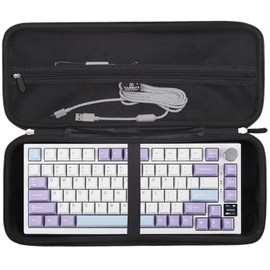 Hard Storage Case for EPOMAKER Ajazz AK820 Pro 75% Wireless Mechanical Keyboard - Travel Case for EPOMAKER P75 /Aula F75 / Galaxy70 /Aula F75/MAX Keyboard(Box for Sale) (Black)