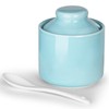 8 oz Sugar Bowl with Lid and Spoon,Ceramic Sugar Jar