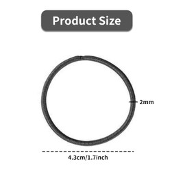 100 Pcs Elastic Hair Bands,Hair Band,2mm Thin Seamless Ponytail Elastics Hairbands,Bobbles Ties,Strong Small Bulk Hair Ties Gentle Elastics No Damage Snag for Women,Girls,Kids,Children's Gift (Black)