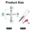 ElevaPulse Pack of 2 4-Way Multifunctional Control Cabinet Keys for