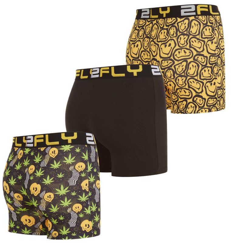 2FLY Mens Boxer Briefs 3 Pack Ultra Soft, Active Stretch