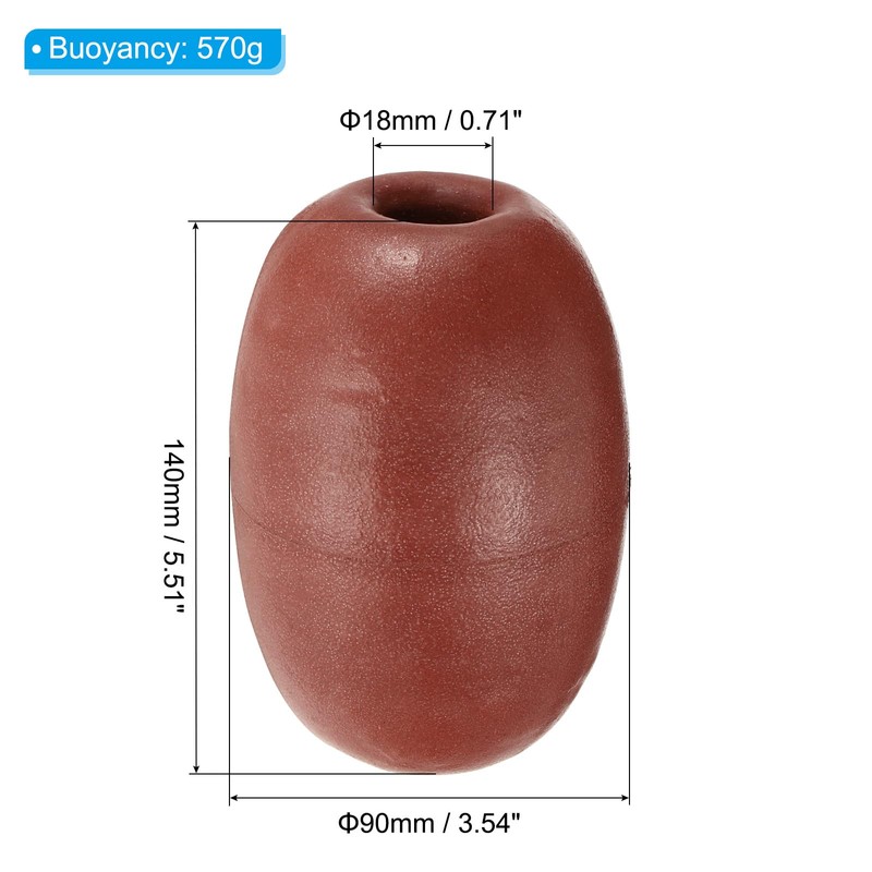 PATIKIL 5.51" x 3.54" Rope Float Buoy, 570g Deep Water