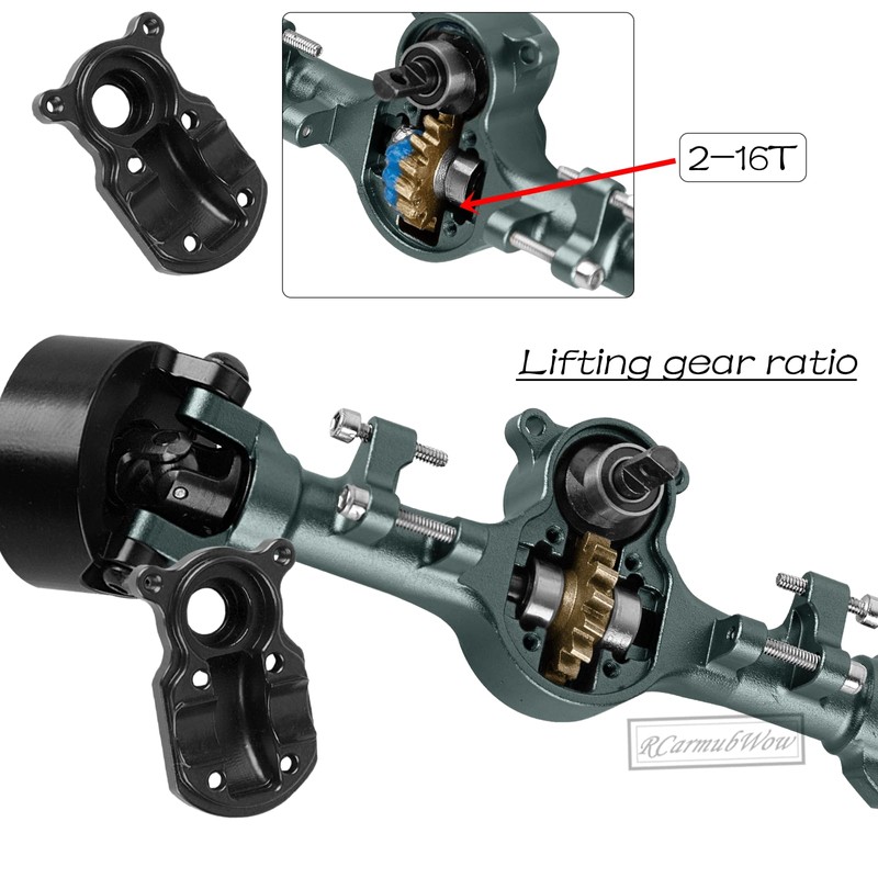 RCarmubWow +5mm Widen Axles Housing Upgrades Part for SCX24 Deadbolt