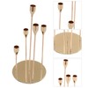 Gold Taper Candle Holders Different Heights 5 Arms Candlestick Holders