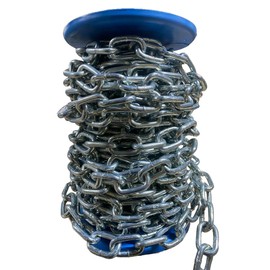 Elkoza DIN 5685 Heavy Duty Hot Dipped Galvanised DIY Strong Short Link Steel Chain (4mm Galvanised Chain, 2 Meter Chain)