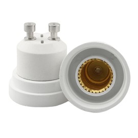 SQXBK 6PCS White GU10 to E12 LED Light Bulb Base Screw Extender Adapter Holder Socket Converter Lamp Bulb Socket Holder