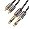 J&D J&D RCA to 1/4 Cable, Dual 1/4 inch TS