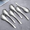 6 PCS Soup Spoons,Stainless Steel Table Spoons for Rice Soup,Thick