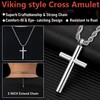 DXIUORF Gothic Kreuz Halskette für Männer Jungen Frauen,Silber Punk Kreuz